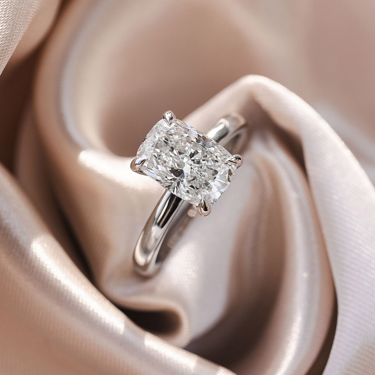Upgraded diamond engagement ring
